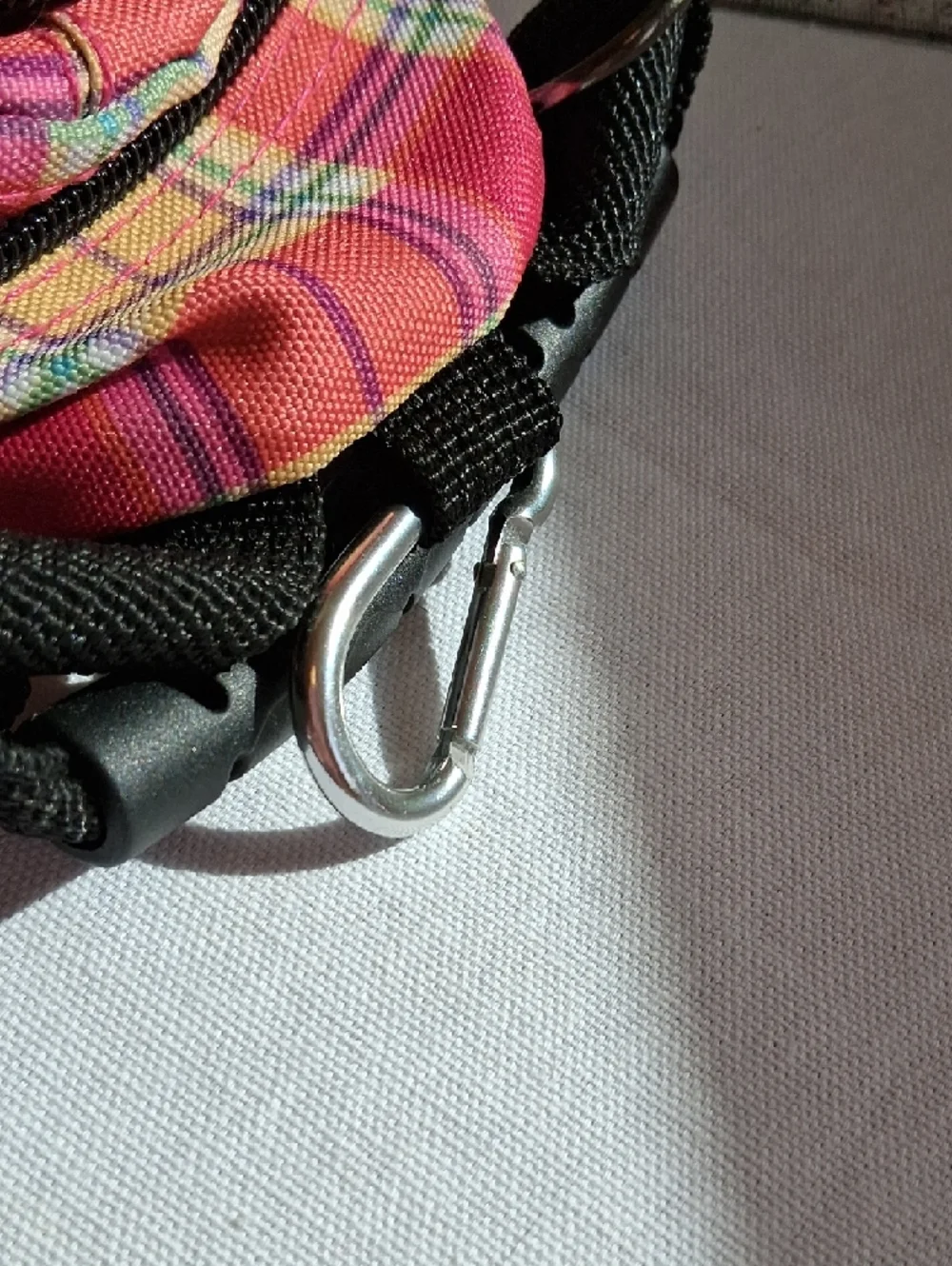 Mini Plaid Backpack Bag in Pink and Yellow